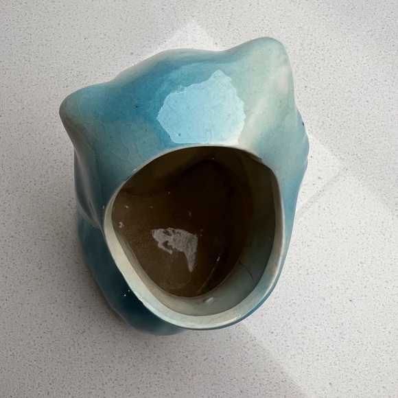 Vintage Persian Cat Kitten Planter MCM 1950s Mid-Century Modern Blue Bud Vase - Picture 12 of 16